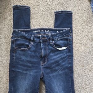 American Eagle Outfitters Women's Dark Blue Skinny Jeans